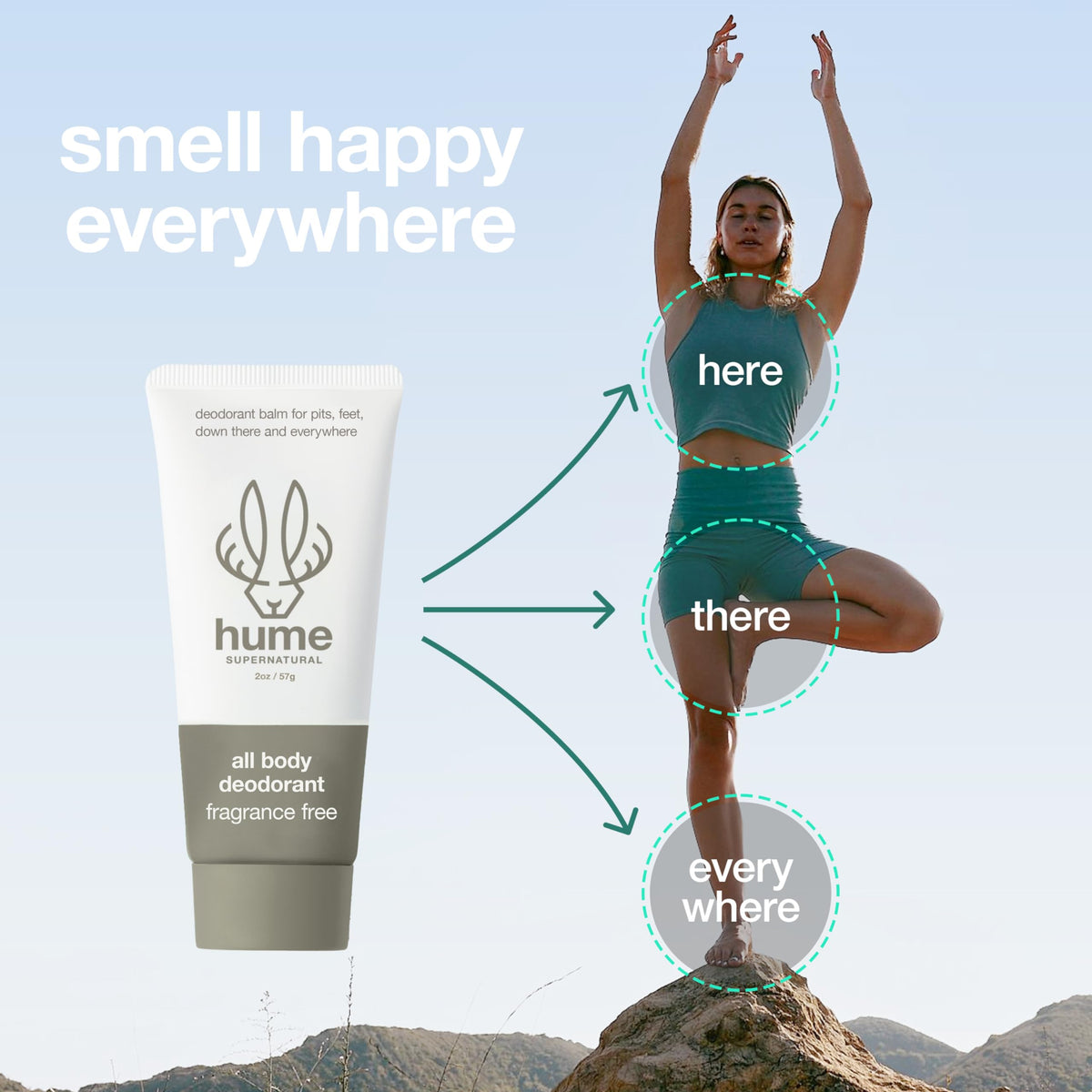 HUME SUPERNATURAL odor-control all-over design for busy days.