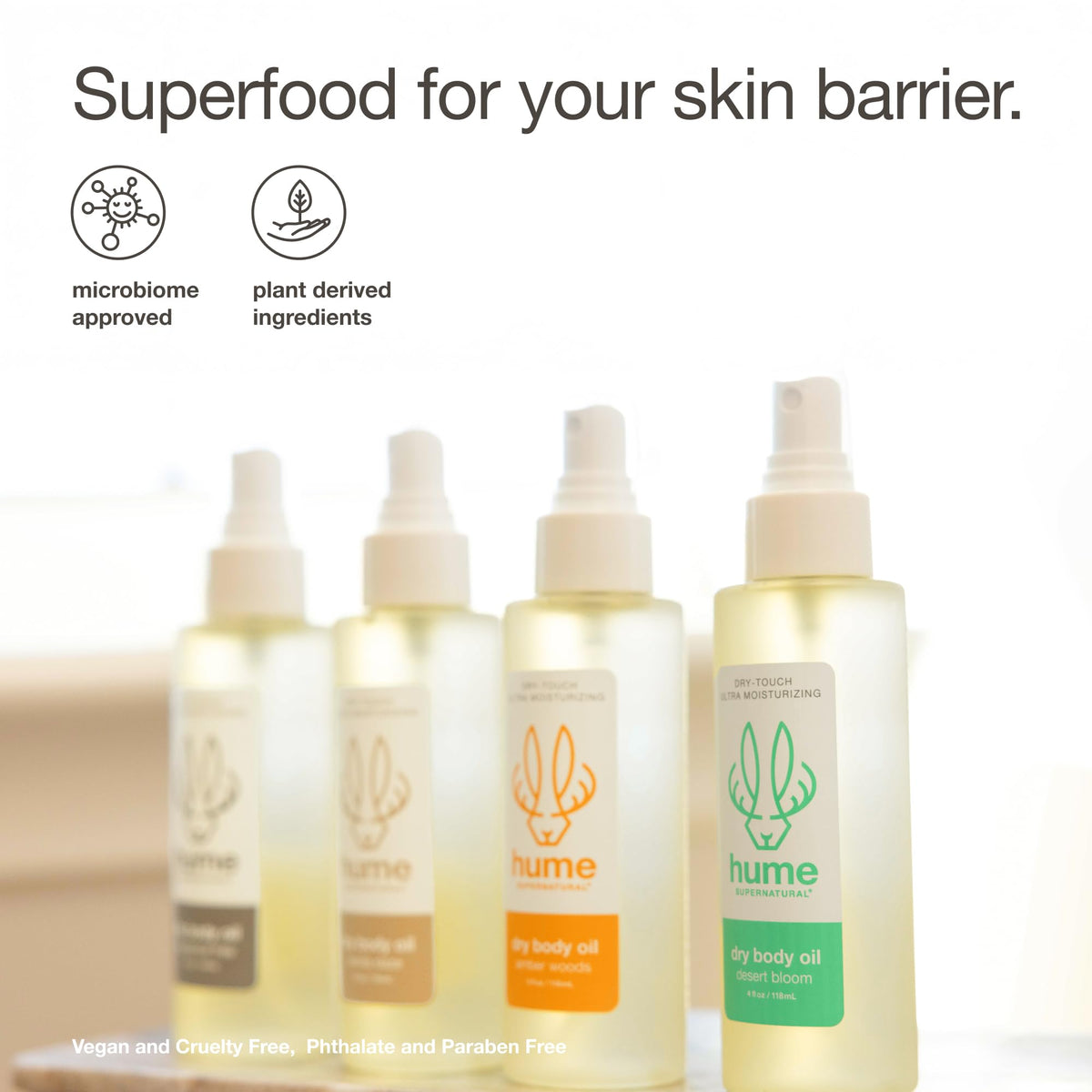 HUME SUPERNATURAL skin glow after use shows moisturized appearance