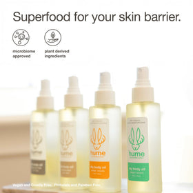 HUME SUPERNATURAL skin glow after use shows moisturized appearance