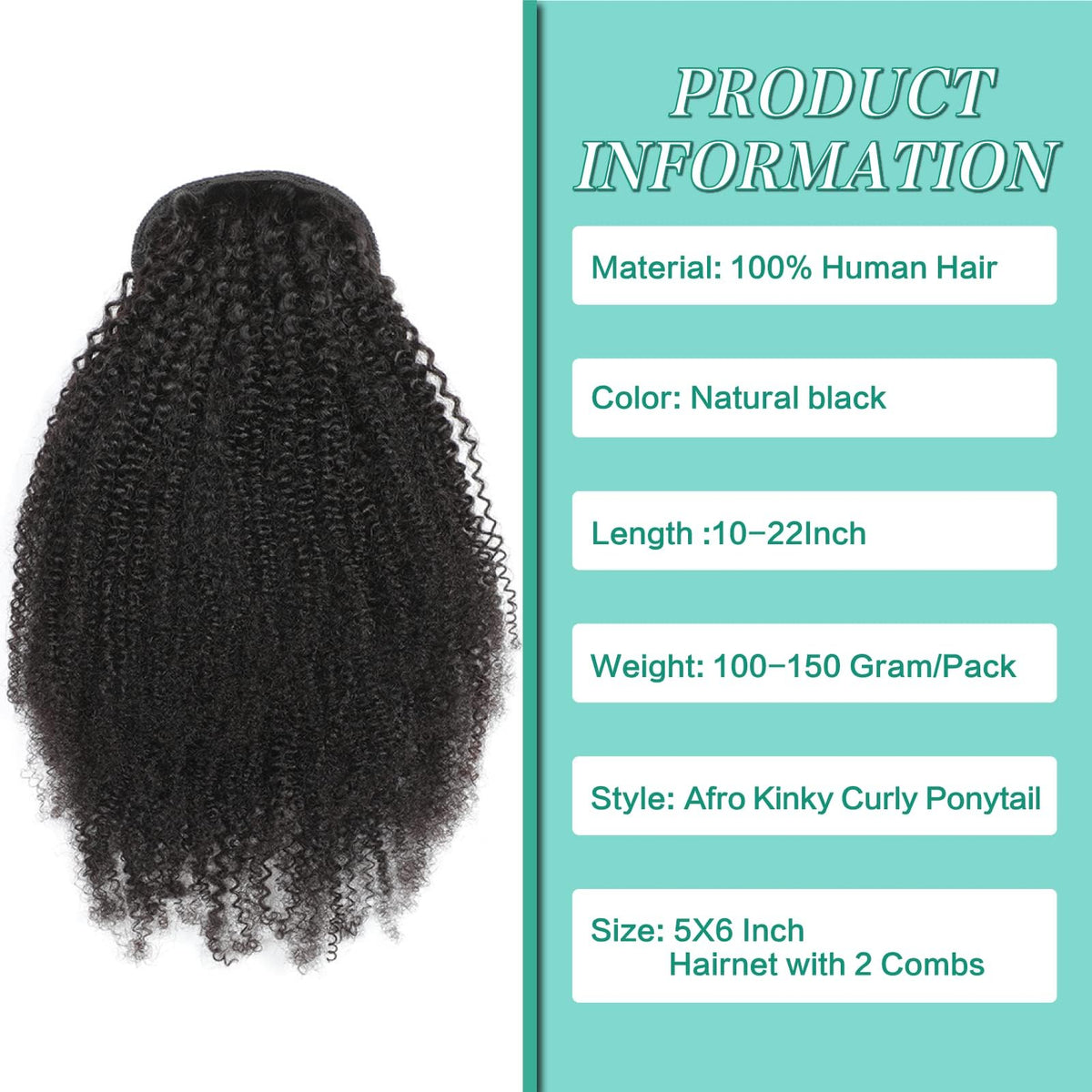 Humistwbiu two-clips elastic-band system keeps ponytail firmly in place.