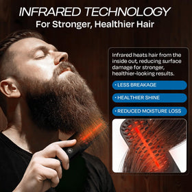 HUMMINGBIRD MK18 ceramic heat fins deliver a smooth glide through dense beard hair.