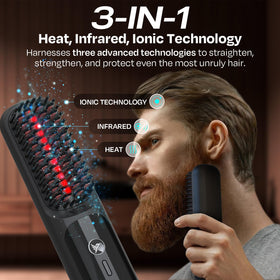 HUMMINGBIRD MK18 BeardBoss digital display shows precise temperature and battery life.
