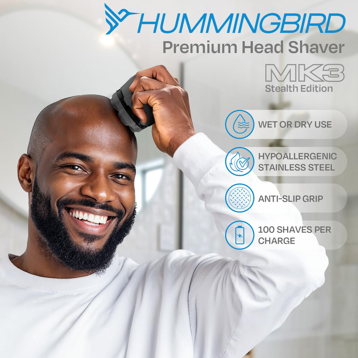 HUMMINGBIRD MK3 cordless design offers comfortable control and portability.
