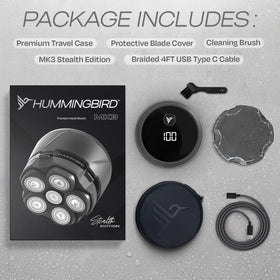HUMMINGBIRD MK3 travel case protects the shaver on the go.