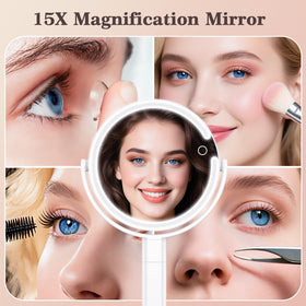 HUNCAB 15X magnification on double-sided mirror for detail