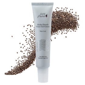 Hundred Percent Pure Hydra Drench cream bottle closeup for hydrated, non-greasy skin.