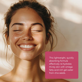 Chia seed gel highlights omega-rich plant nourishment.