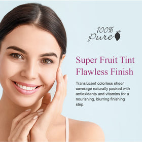 100% Pure Bamboo Blur Powder matte-finish reduces shine for a velvety look