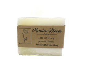 Soap bar on skin after shower offers a fresh, clean feel.