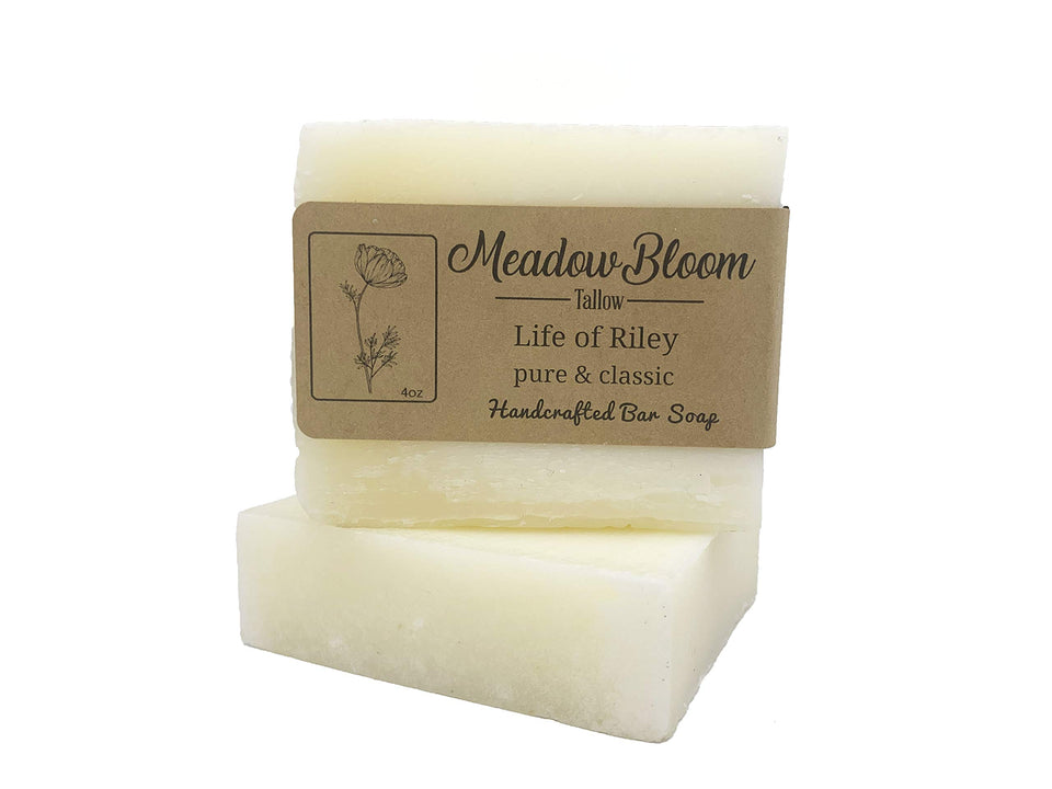 Hunter Cattle Co. Meadow Bloom Tallow Bar Soap unscented 2-pack, gentle cleansing for face and body.