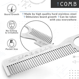 Hunter Jack metal comb for neat lines and detangling