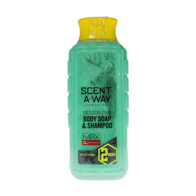 Hunters Specialties Scent-A-Way MAX bottle front for odor control on hunting trips.