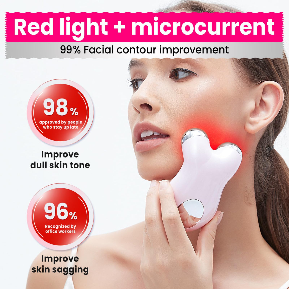 Hunvva EP-300 microcurrent lift targets cheek contours for a firmer look.