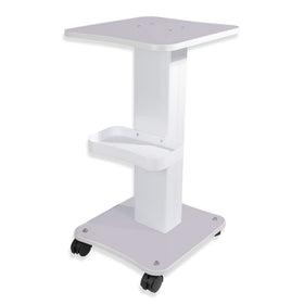HUOXOU esthetician trolley cart front view showing mobile storage in a salon