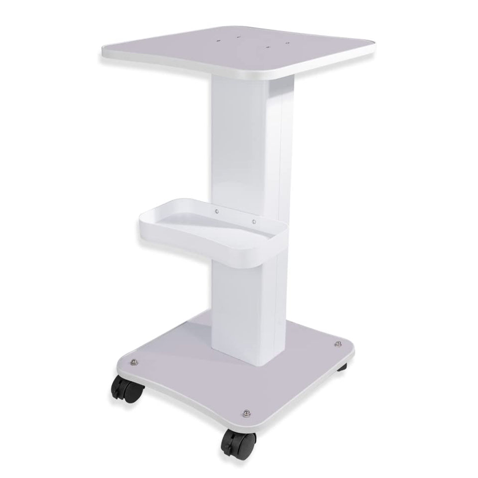 HUOXOU esthetician trolley cart front view showing mobile storage in a salon