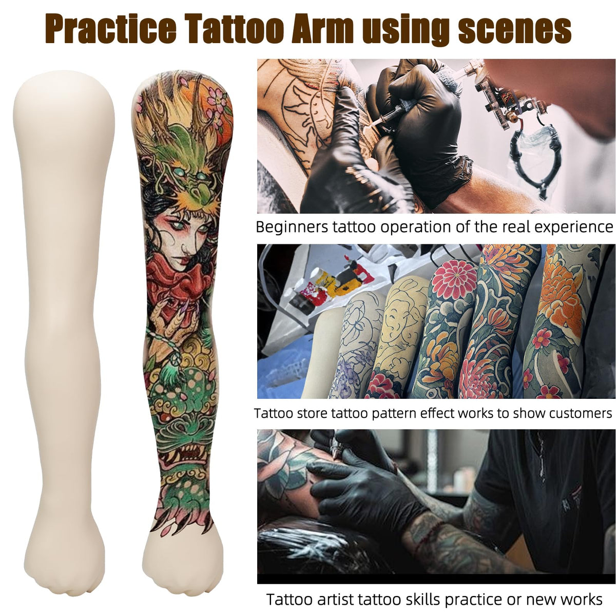 HUOXOU easy to color silicone arm for pigment practice