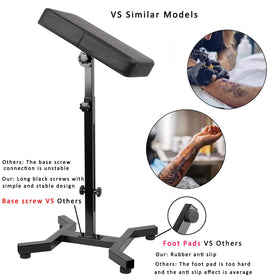 HUOXOU arm rest stand features adjustable height for optimal artist ergonomics.