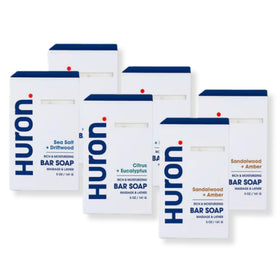 Huron Citrus + Eucalyptus bar soap lather for a refreshing daily cleanse