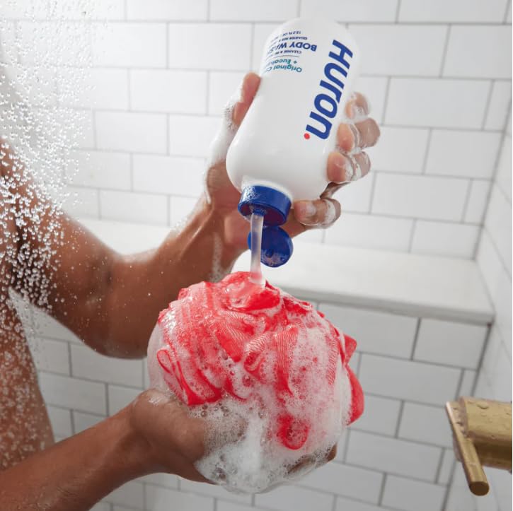 Bottle on shower shelf showcasing everyday convenience