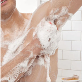 Huron Body Wash non-toxic formula label emphasizes safe daily cleanser