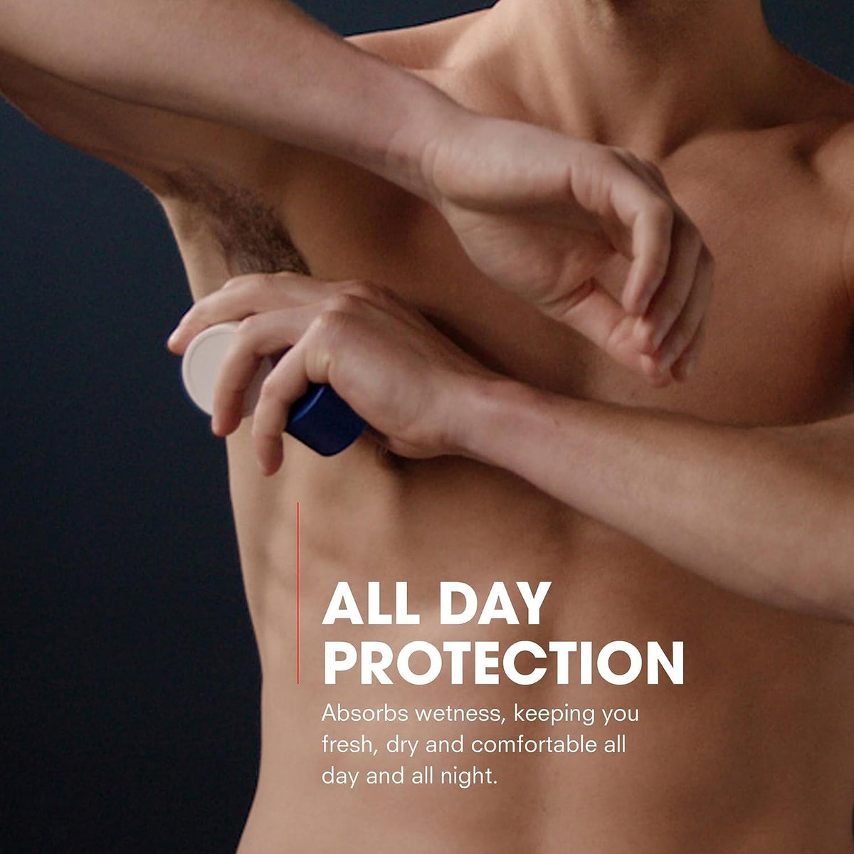 Huron deodorant application swipes demonstrate quick, clean use.