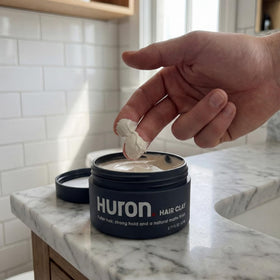 Huron Hair Clay demonstrates firm hold and easy restyling.