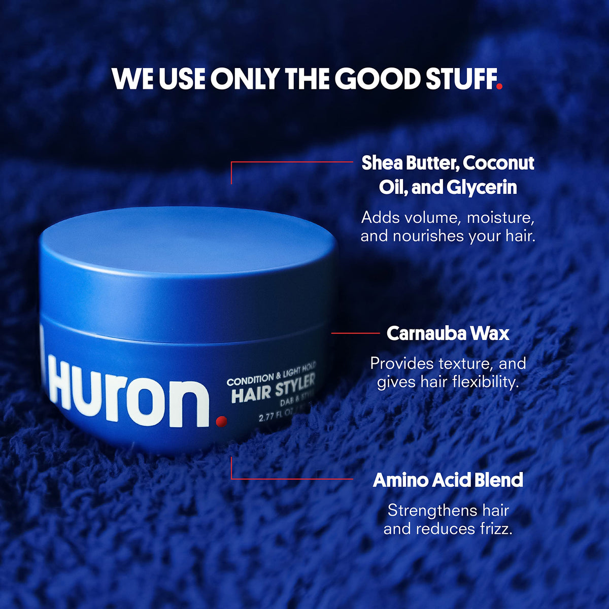 Huron Hair Styler texture-boost highlights added fullness and natural movement.