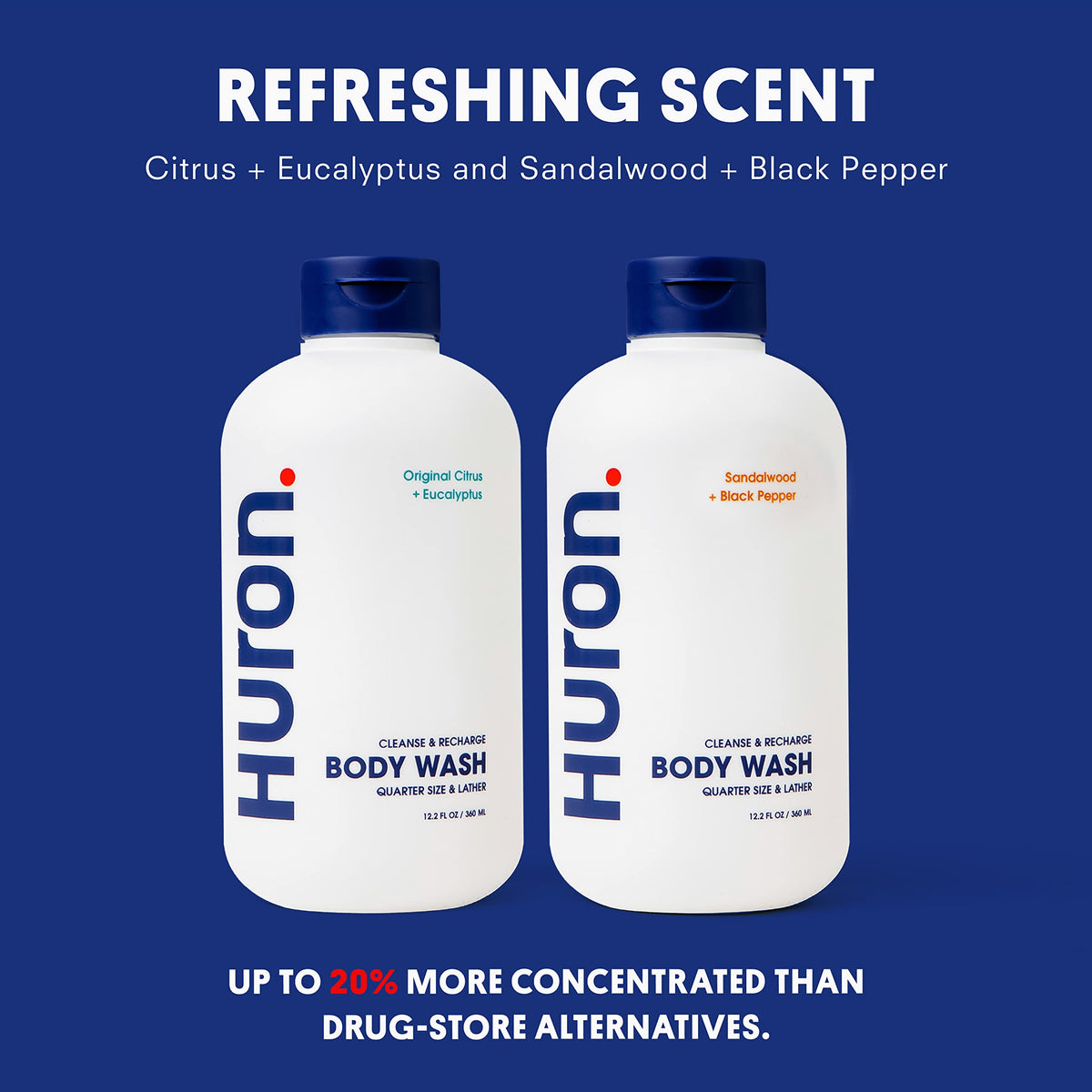 Huron vegan, cruelty-free 2-pack packaging for convenient use
