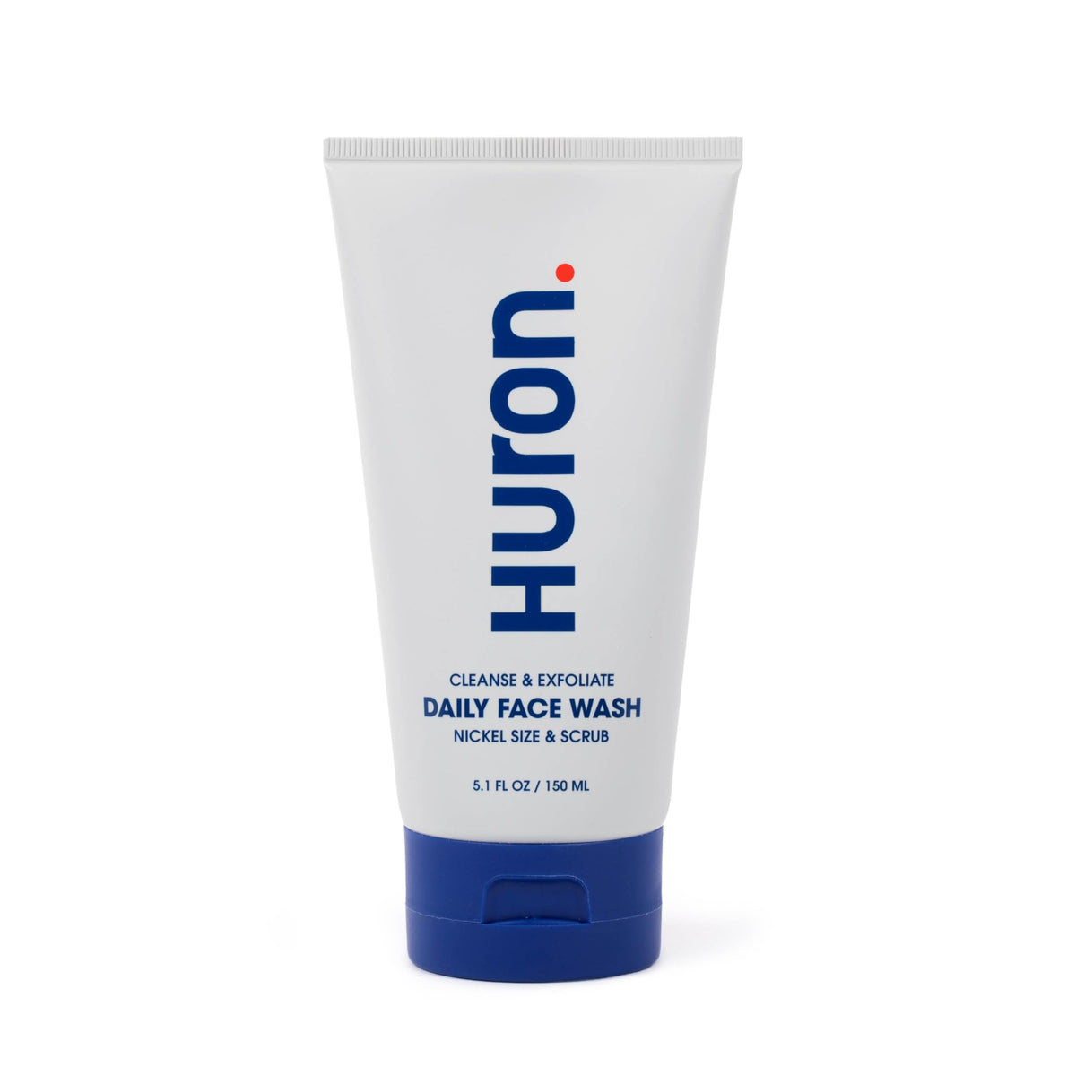 Huron Men’s Face Wash bottle close-up showing energizing scent for daily freshness.