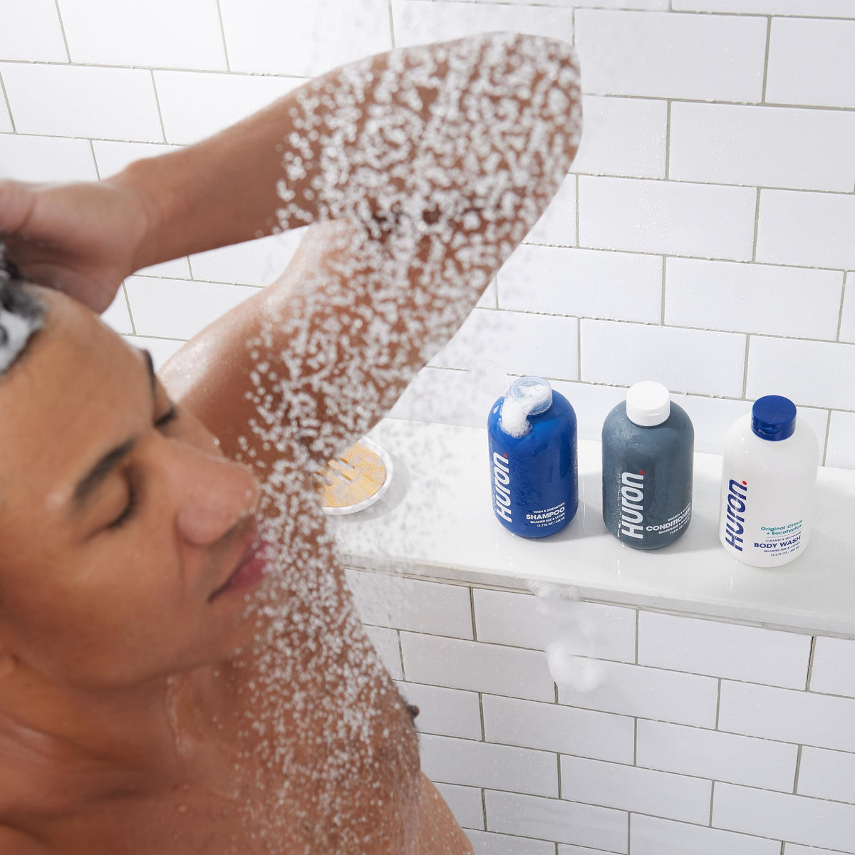 Recyclable packaging for the Huron Shower Kit