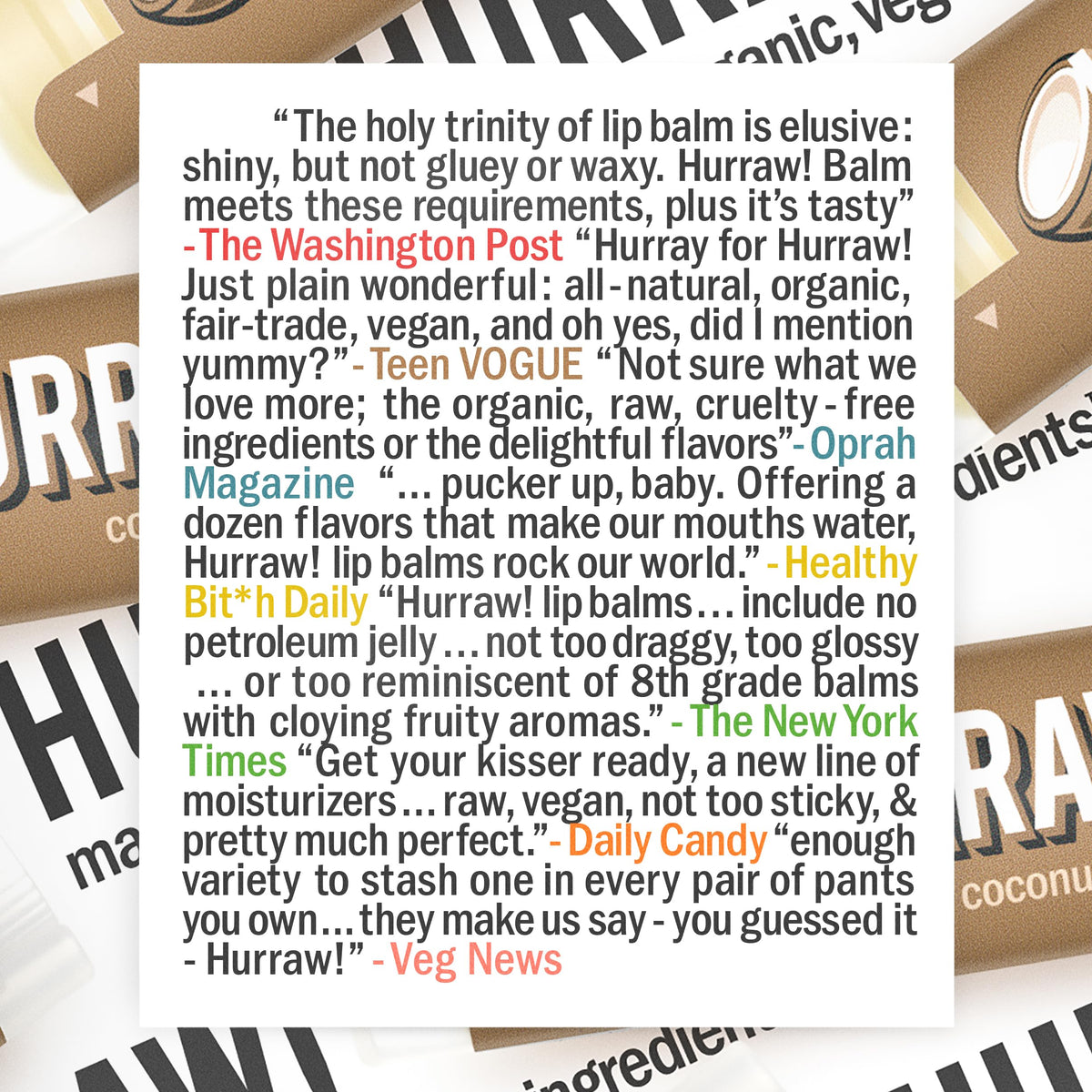 Travel-friendly Hurraw! Coconut Lip Balm pack in carry-on bag.