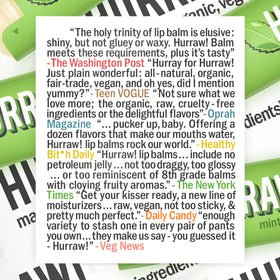 Hurraw! Mint lip balm sensory mint vibe closeup