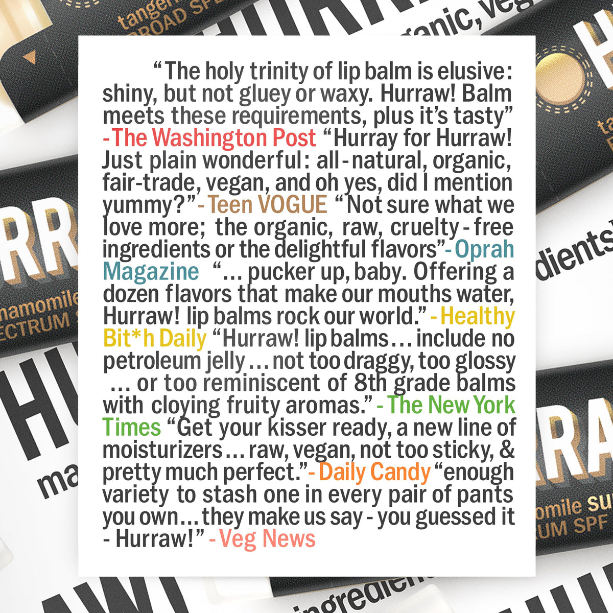 USA-made label on Hurraw Moon Night Lip Balm packaging.