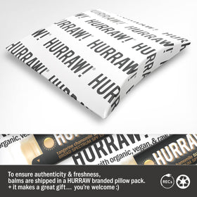 Eco-friendly packaging detail on Hurraw Moon Night Lip Balm.