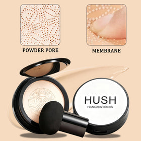 Hush Makeup Foundation hyaluronic acid infusion for comfortable wear