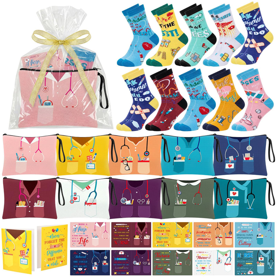 Hushee nurse gift set makeup bag with stethoscope design for daily organization