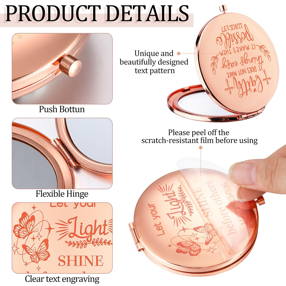 Huwena magnifying mirror helps with precise makeup checks
