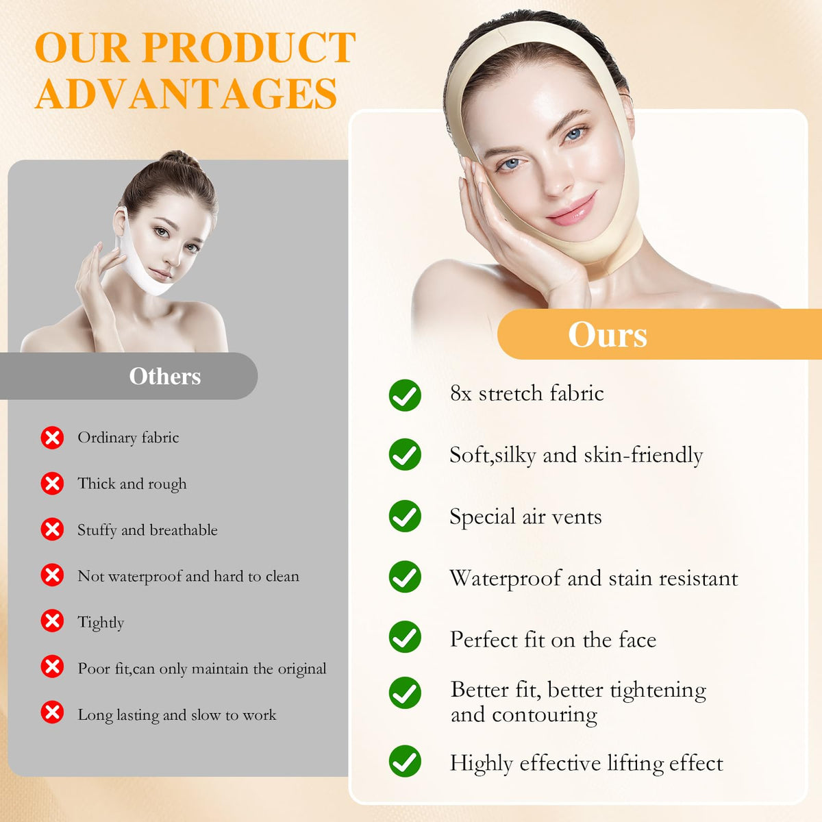 Huxihom Collagen Face Sculpt Wrap ideal for sleeping use and nighttime contouring.