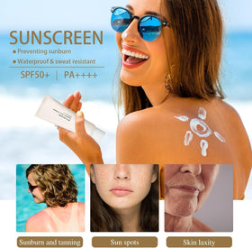 Huxihom Relief Sun SPF50 ingredients include green tea and niacinamide for antioxidant support