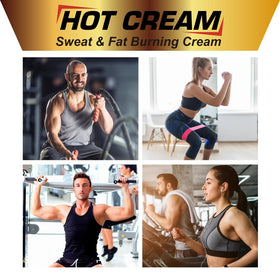 HUYEHF Sweat Cream being applied to focused areas before training.