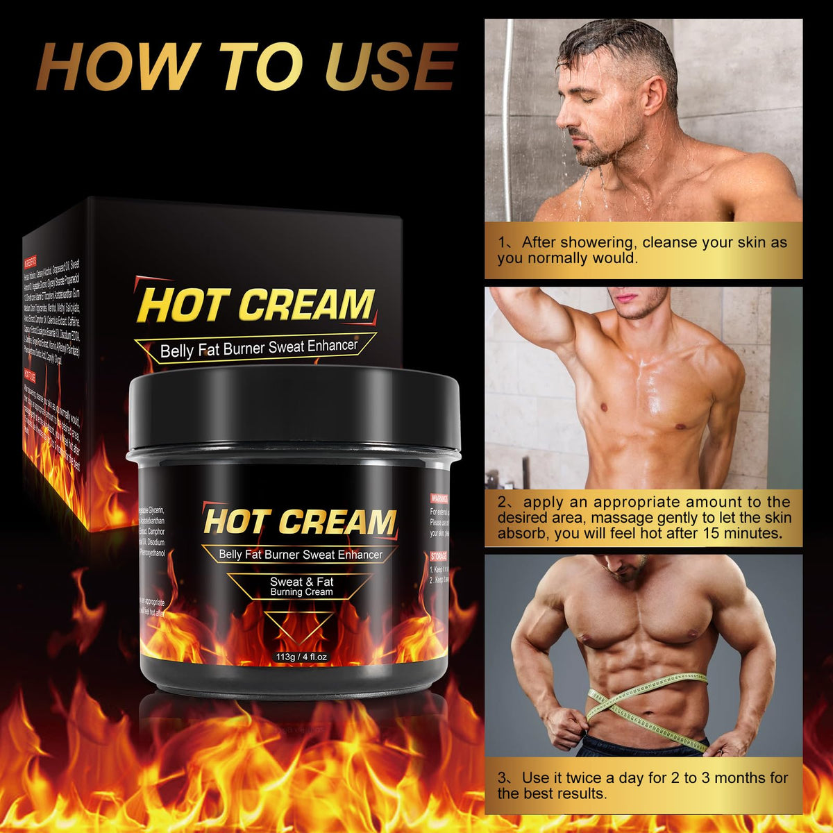 HUYEHF Sweat Cream helps you feel smoother skin as you sweat.
