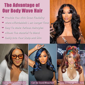 HVN-KVVM body wave bundles bleach dye heat compatible for styling versatility