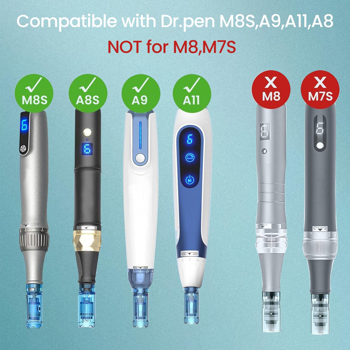 HVVGUT Dr Pen cartridge 10pcs home-use pack, 0.25mm, 18-pin for easy daily skincare.