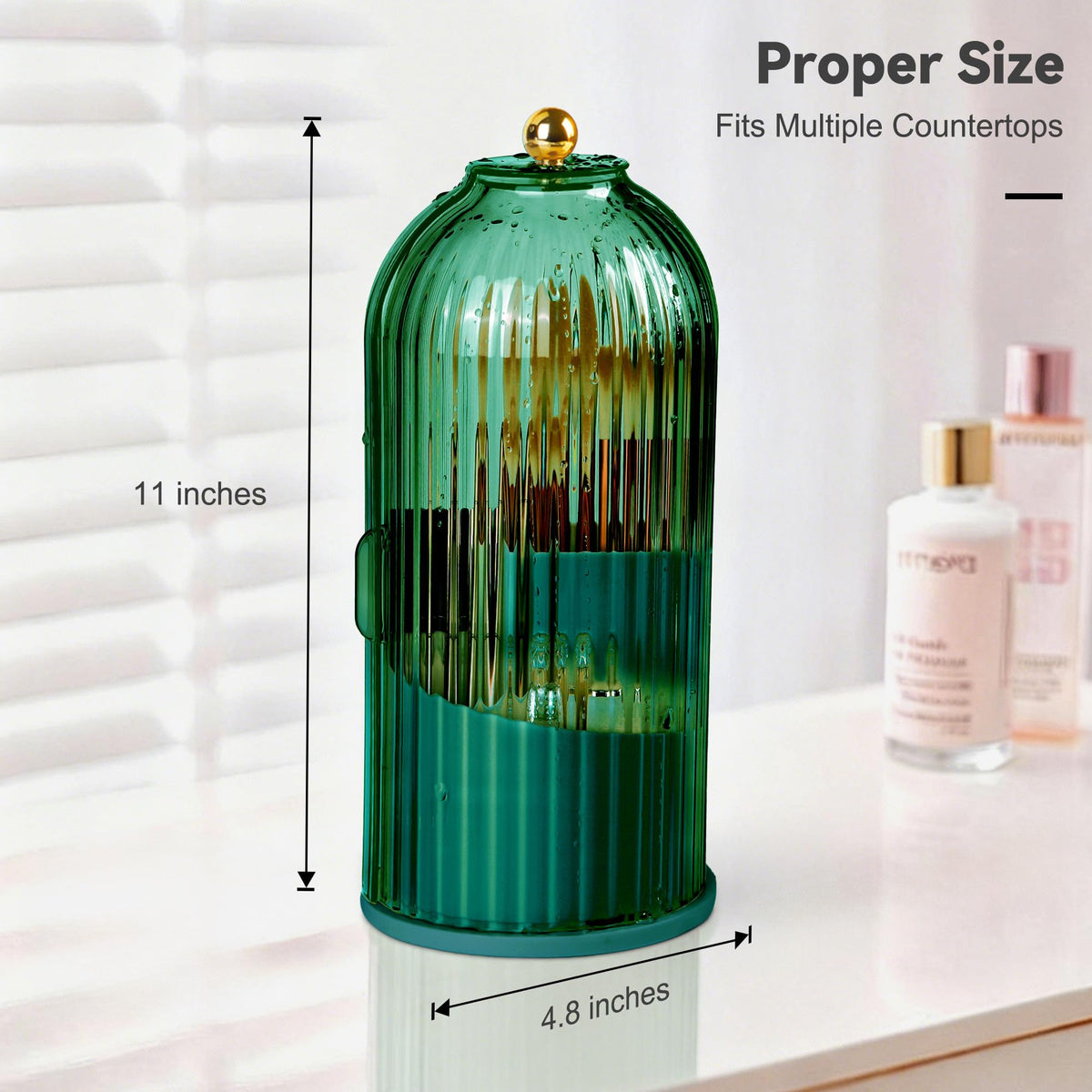 Hvygss transparent dustproof vanity holder adds decor and protection