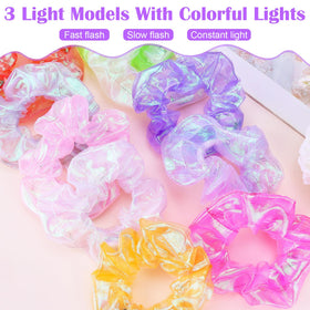 Hwahong neon mesh scrunchies with elastic band fit all hair types.