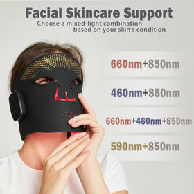 HWGIZP Yellow Light Therapy Mask face brightens dull skin and soothes sensitivity at home
