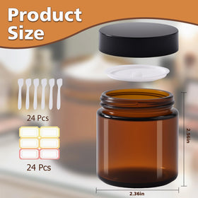 HXARTMIS amber glass jar lid close-up showing tight seal for travel