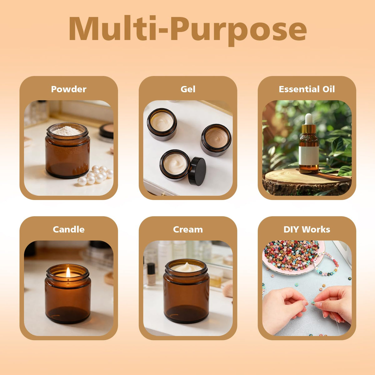 HXARTMIS travel-ready 4oz jar set ideal for cosmetics on the go