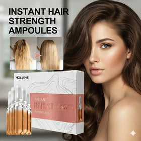 HXLANE Hair Ampoule Treatment on damaged hair close-up.