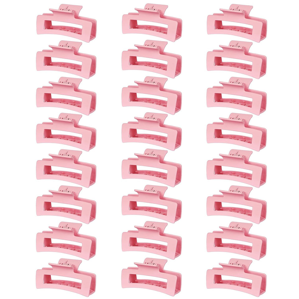 HXOGD hair claw clips in pink pastel finish for everyday styling.